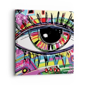 Quadro su tela - Stampe su Tela - Occhio colorato - anima colorata - 40x40 cm