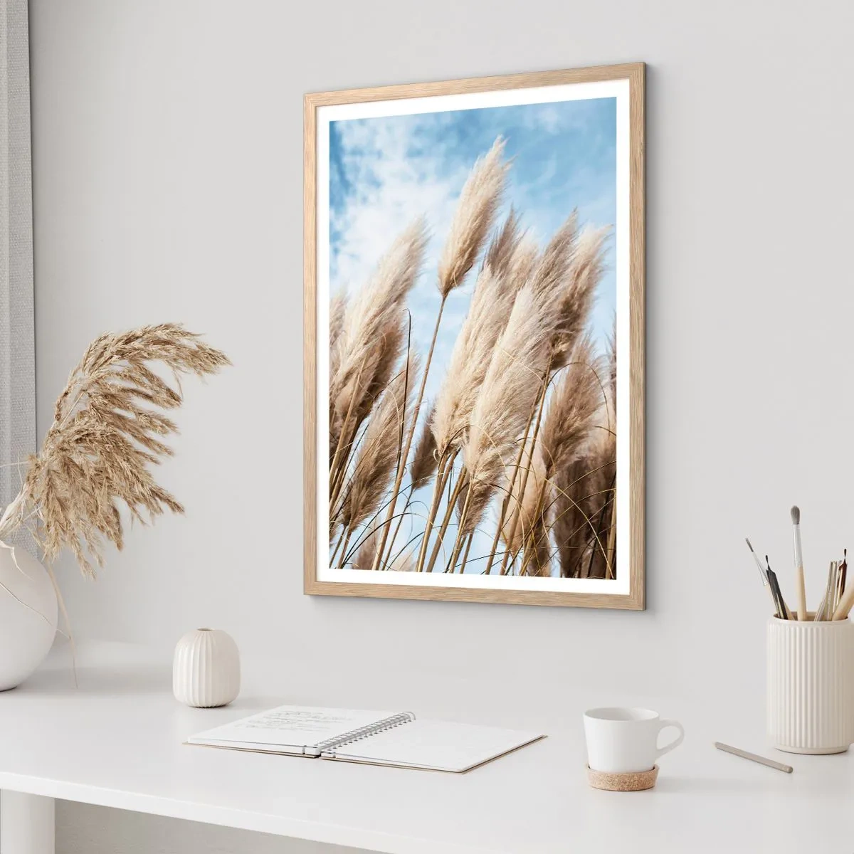 Poster in cornice rovere chiaro - Le carezze del sole e del vento - 50x70 cm