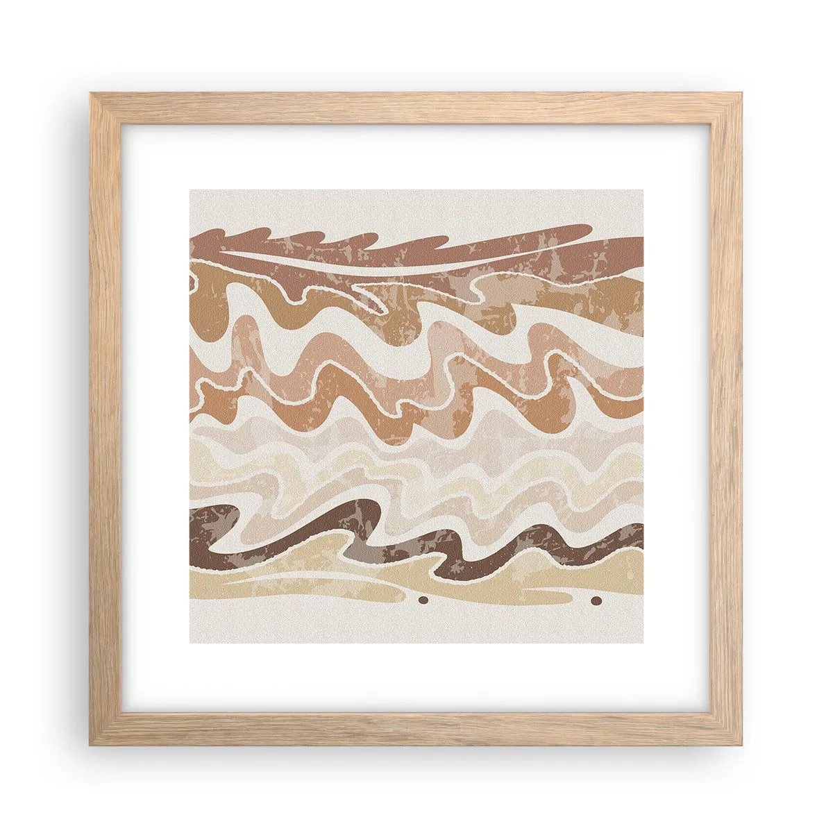 Poster in cornice rovere chiaro - Buona energia - buone emozioni - 30x30 cm