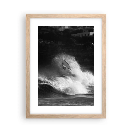 Poster in cornice rovere chiaro - Sfida accettata! - 30x40 cm