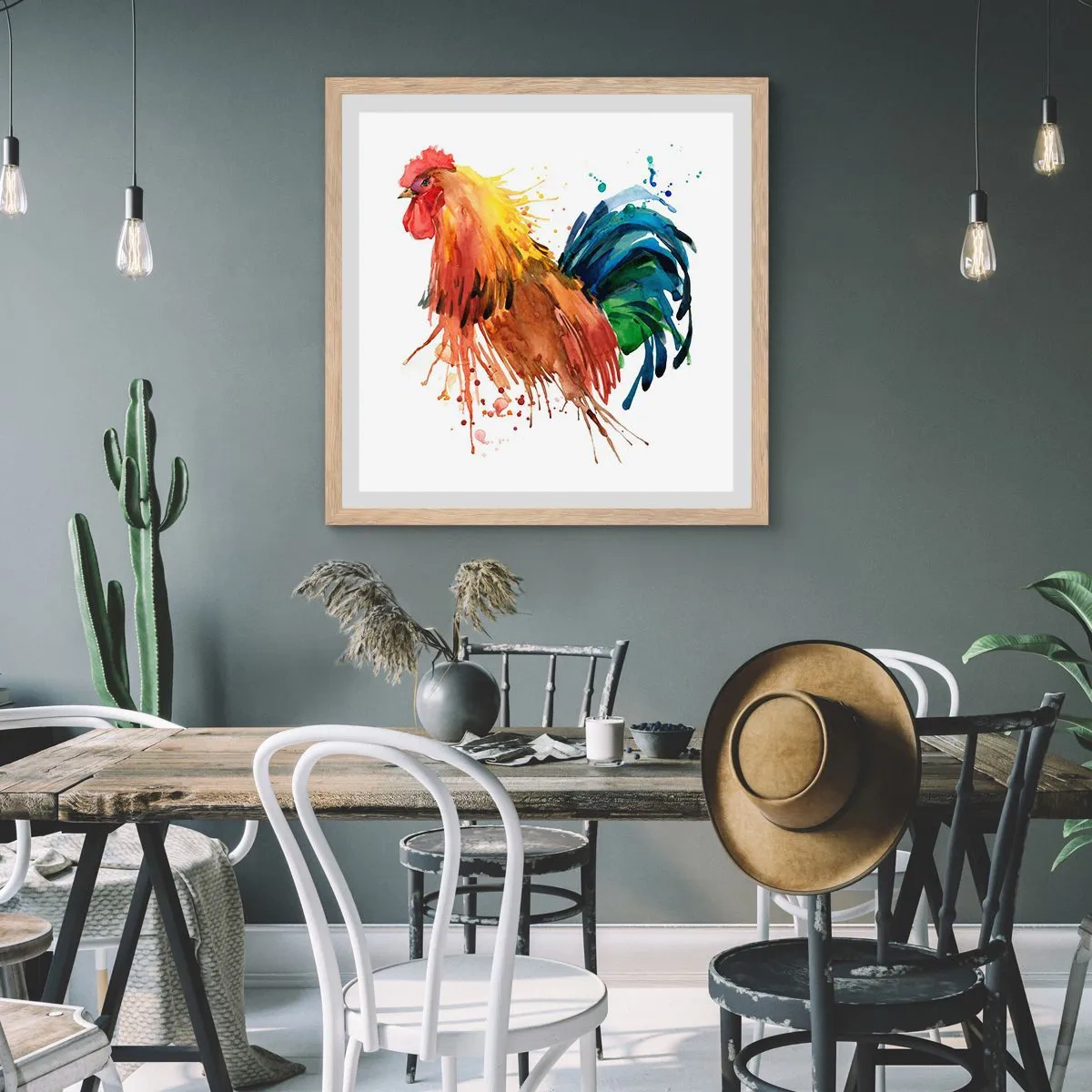 Poster in cornice rovere chiaro - Abito reale, orgoglio reale - 30x30 cm