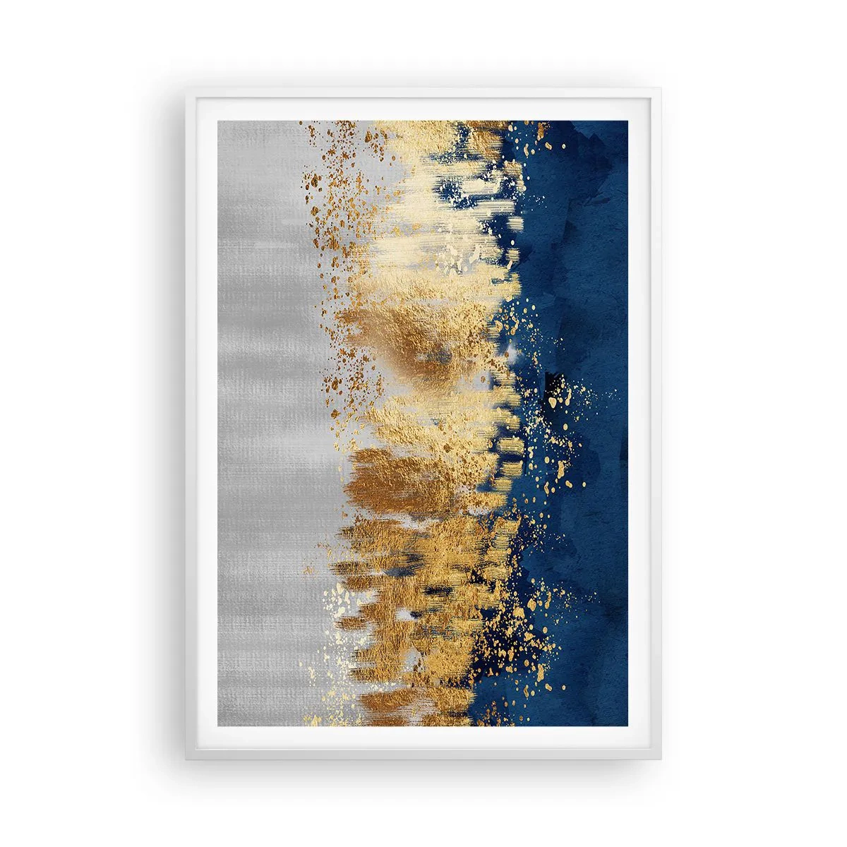Poster in cornice bianca - Composizione moderna con bagliore - 70x100 cm