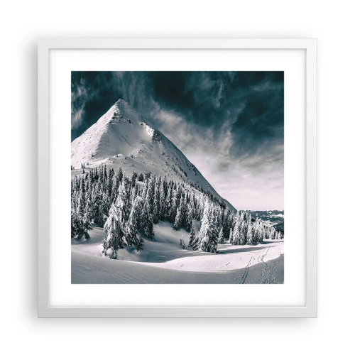Poster in cornice bianca - Il paese della neve e del ghiaccio - 40x40 cm