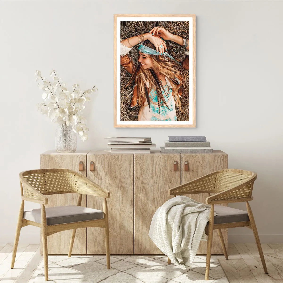 Poster in cornice rovere chiaro - Verso gli anni dell'amore - 40x50 cm