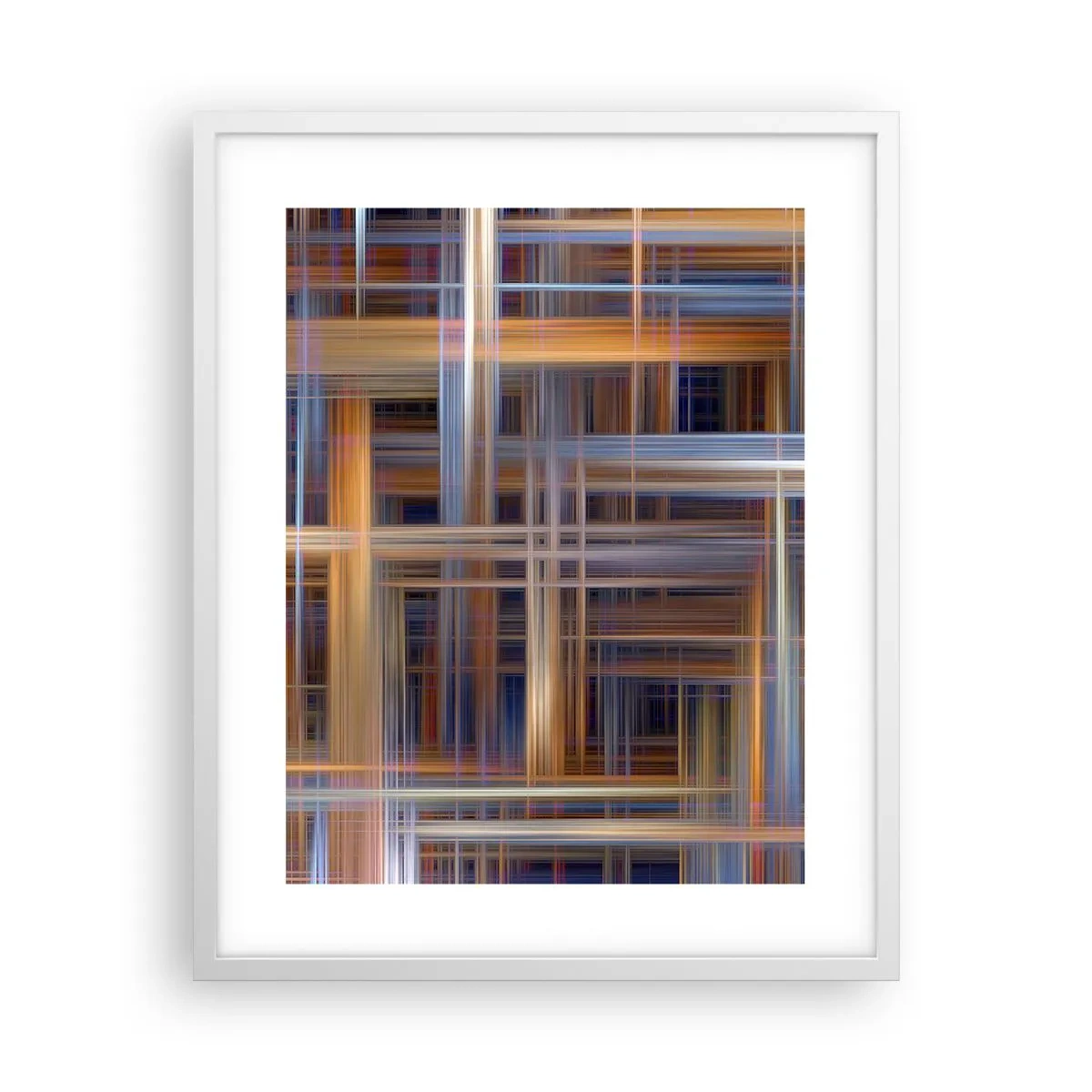 Poster in cornice bianca - Tessute con la luce - 40x50 cm