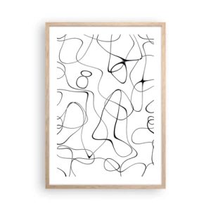 Poster in cornice rovere chiaro - Strade della vita, eventi del destino - 50x70 cm