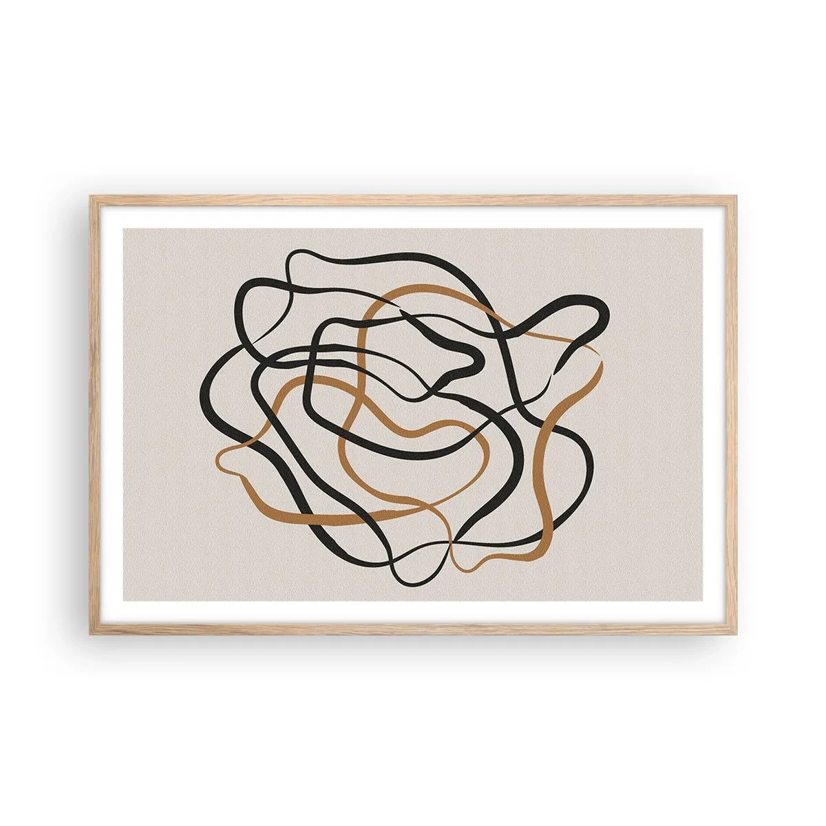 Poster in cornice rovere chiaro - Tutto è andato storto - 91x61 cm