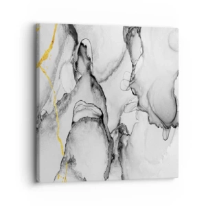 Quadro su tela - Stampe su Tela - Composizione con motivo d'oro - 30x30 cm