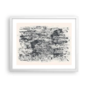 Poster in cornice bianca - Composizione nebbiosa - 50x40 cm