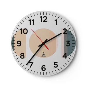 Orologio da parete - Orologio in Vetro - Un cerchio dopo l'altro - 40x40 cm