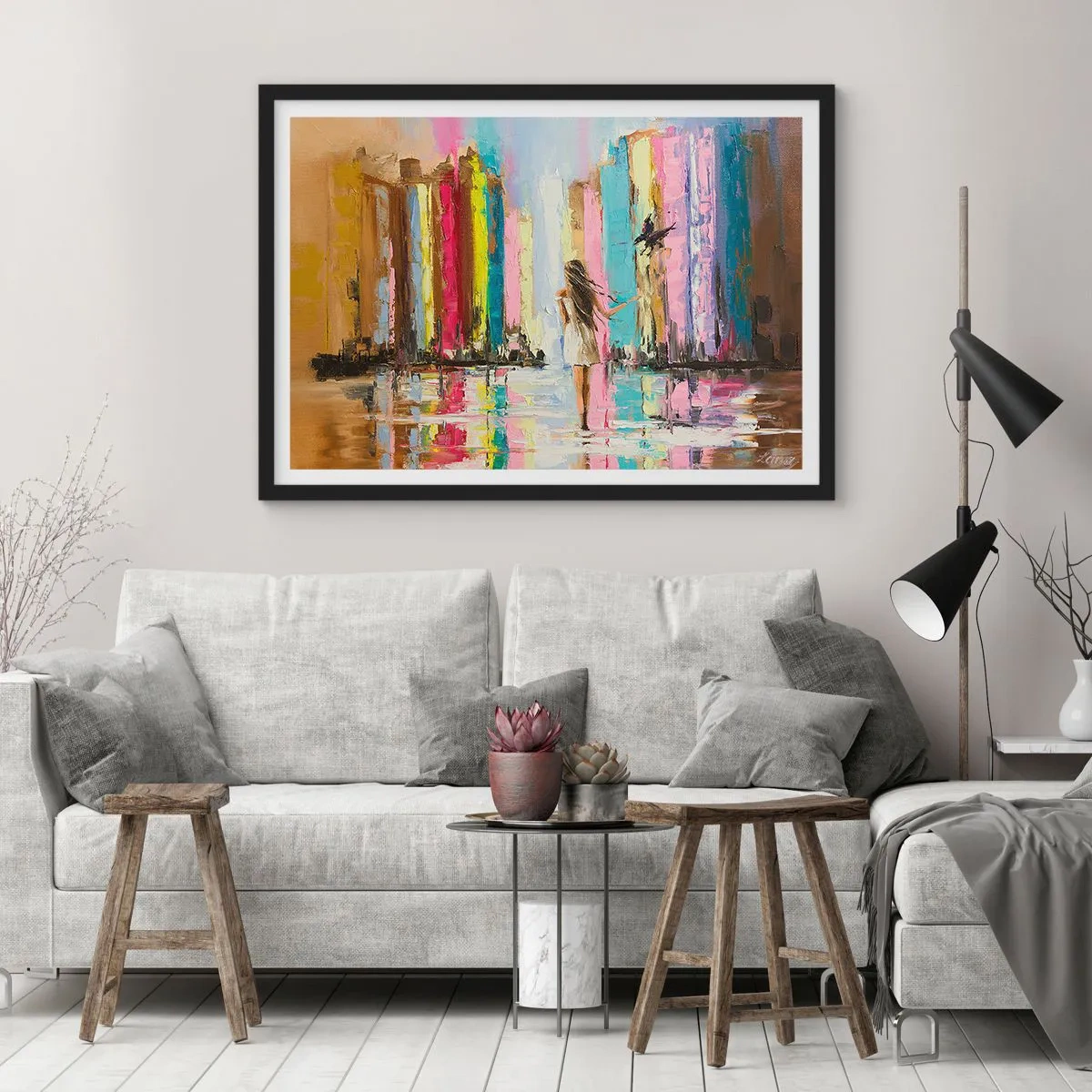 Poster in cornice nera - Seguimi - 91x61 cm