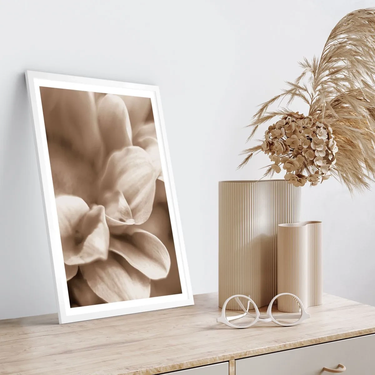 Poster in cornice bianca - Mite come un sorriso - 70x100 cm