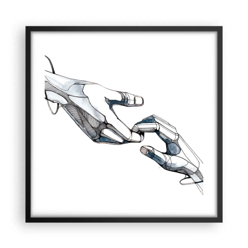 Poster in cornice nera - Buon gesto - 50x50 cm