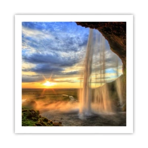 Poster - Il mondo dietro una tenda di gocce - 60x60 cm