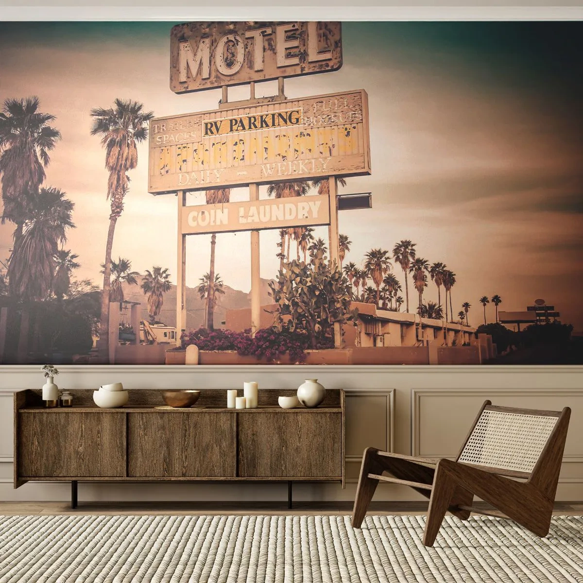 Fotomurali Premium Sand - Qui il tempo si è fermato - Paesaggio, Architettura, Stati Uniti d'America - 450x315 cm