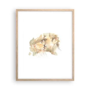 Poster in cornice rovere chiaro - Sarà l'anima gemella? - 40x50 cm