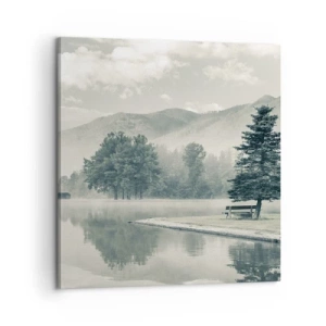 Quadro su tela - Stampe su Tela - Il lago dorme ancora - 60x60 cm