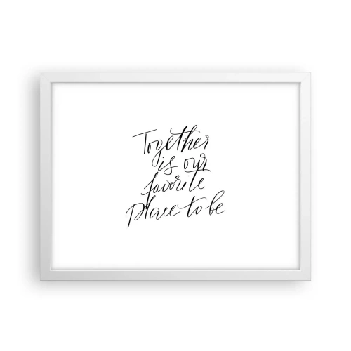 Poster in cornice bianca - Anche tu lo senti? - 40x30 cm