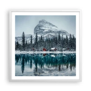 Poster in cornice bianca - Rifugio canadese - 60x60 cm