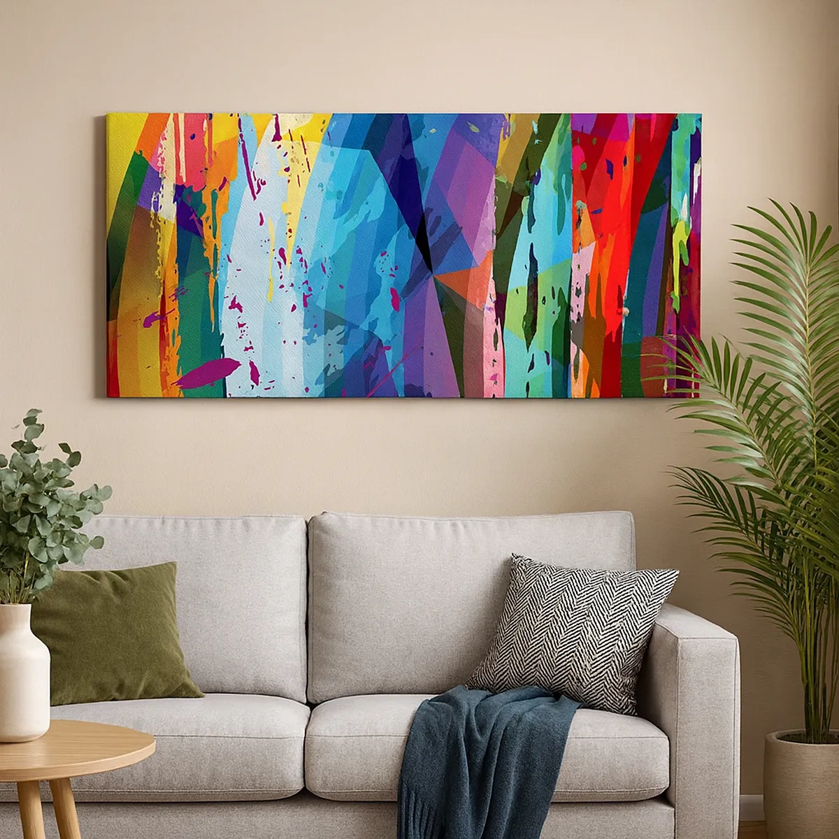 Quadro su tela - Stampe su Tela - Capogiro di colori - 30x30 cm