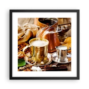 Poster in cornice nera - Buona giornata! - 40x40 cm