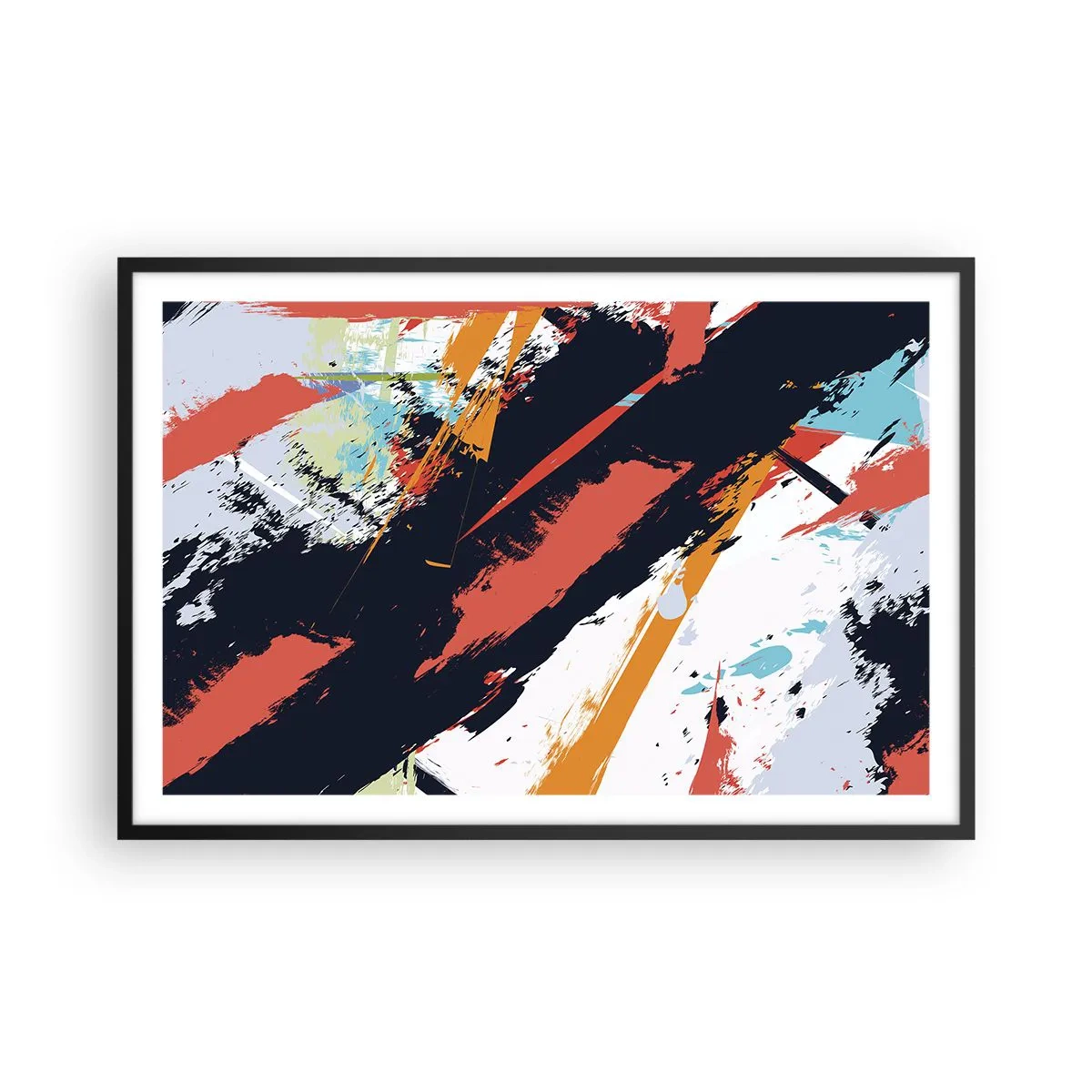 Poster in cornice nera - Composizione dinamica - 91x61 cm
