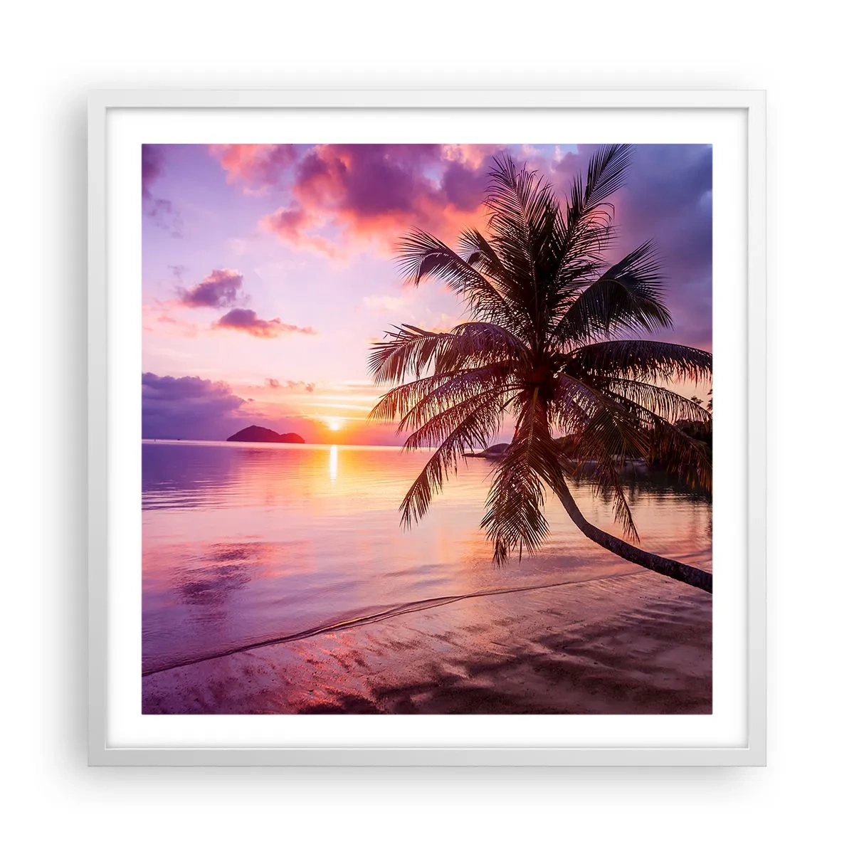 Poster in cornice bianca - Beatitudine a perdita d'occhio - 60x60 cm