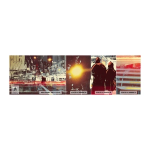 Campione di Fotomurale Adesivo Deluxe Sticker - Viaggio nella grande città - Città, Architettura, Vita notturna - 100x30 cm