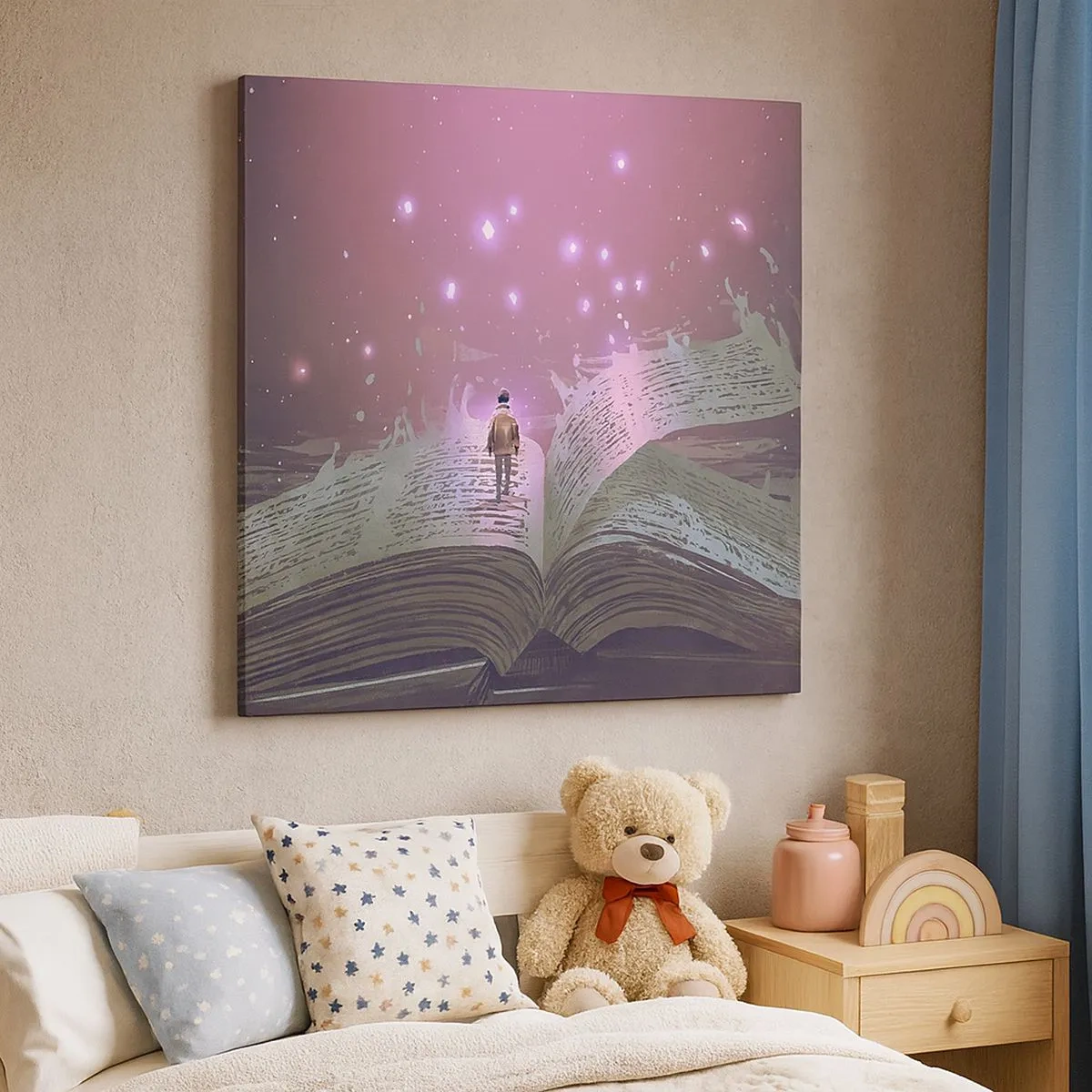 Quadro su tela - Stampe su Tela - Invito ad un altro mondo: leggi! - 30x30 cm