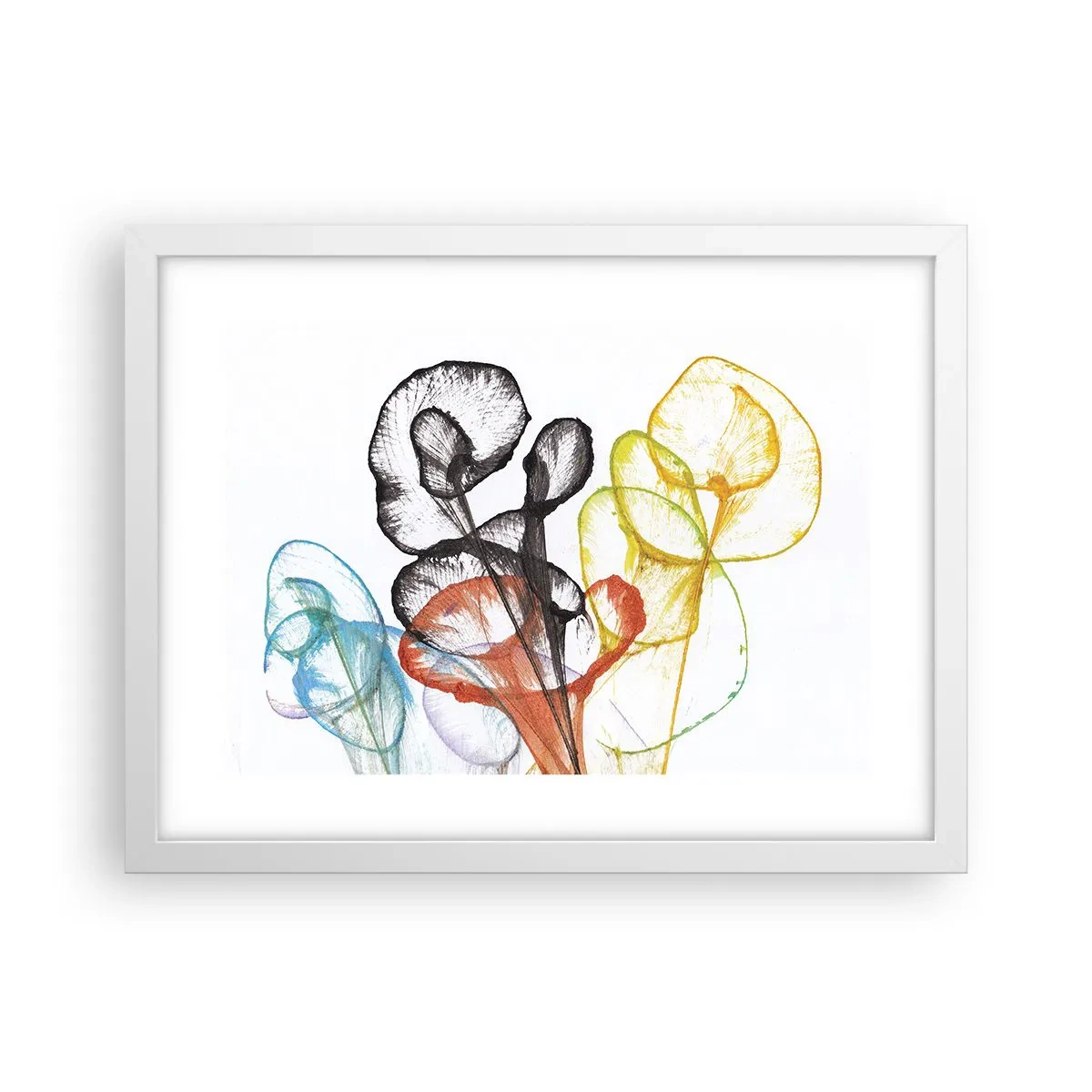 Poster in cornice bianca - Fiori con l'anima - 40x30 cm