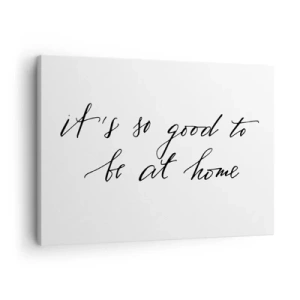 Quadro su tela - Stampe su Tela - Lettering in stile calligrafico su sfondo bianco - 70x50cm - Tutta la verità - Decorazione murale moderna per soggiorno e camera da letto ARTTOR