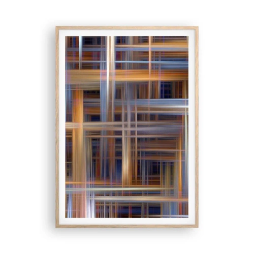 Poster in cornice rovere chiaro - Tessute con la luce - 70x100 cm