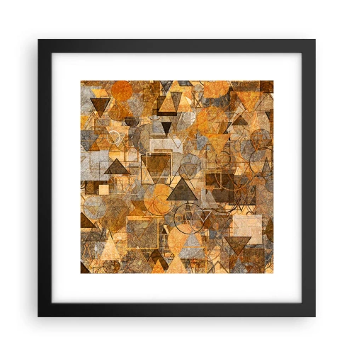 Poster in cornice nera - Il mondo compreso nella forma - 30x30 cm