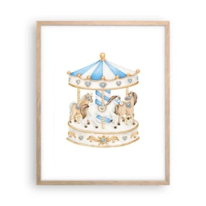 Poster in cornice rovere chiaro - Dolce infanzia - 40x50 cm