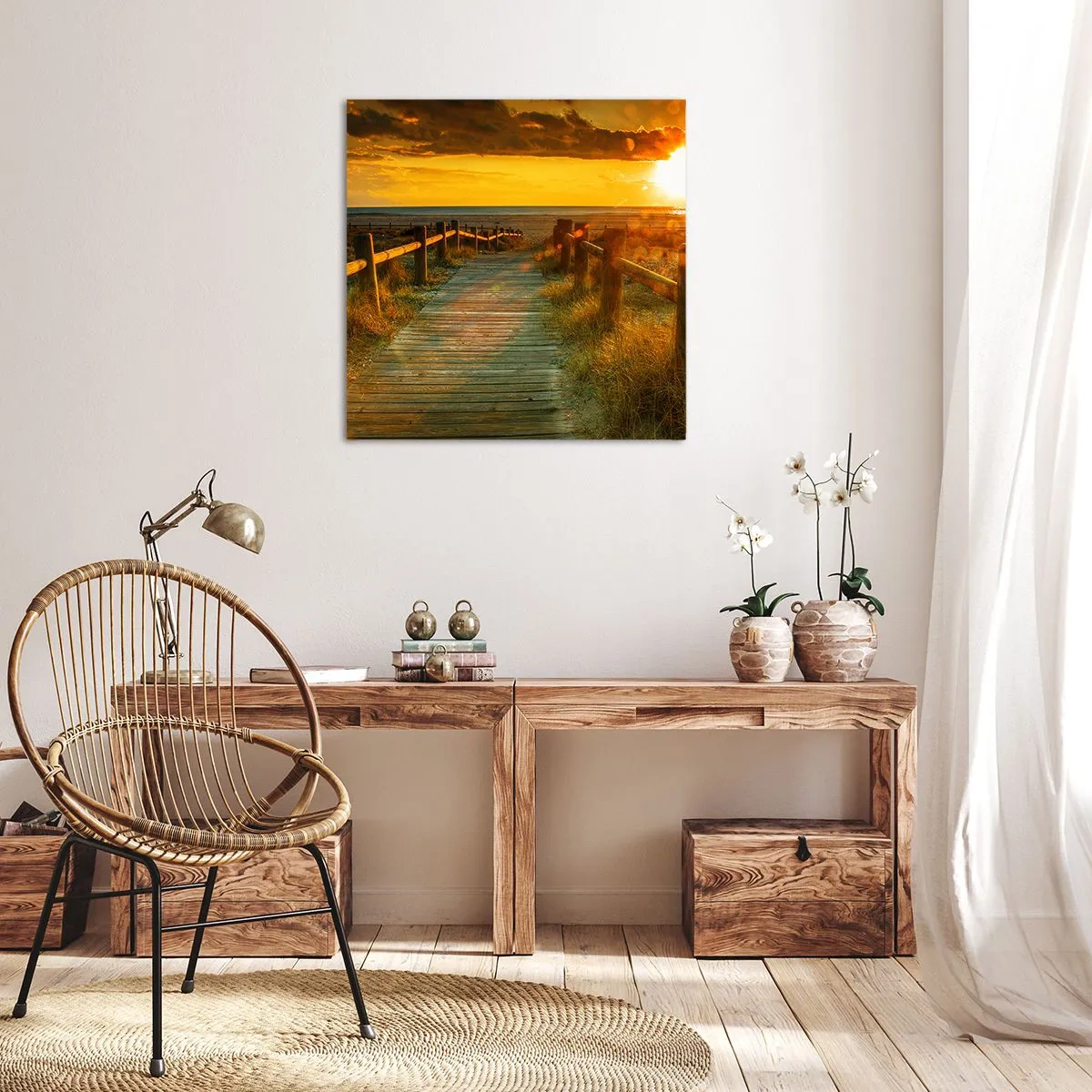 Quadro su tela - Stampe su Tela - Immerse nell'oro vecchio - 70x70 cm