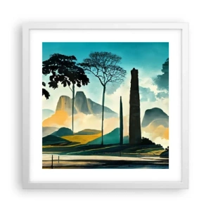 Poster in cornice bianca - Sempre più in alto - 40x40 cm