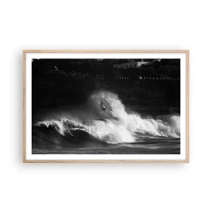 Poster in cornice rovere chiaro - Sfida accettata! - 91x61 cm