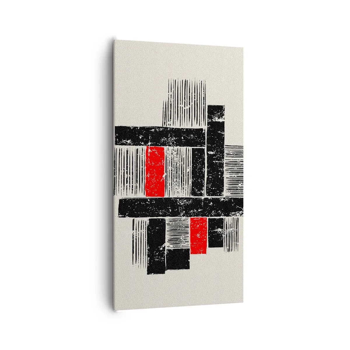 Quadro su tela - Stampe su Tela - Rosso e nero - 65x120 cm