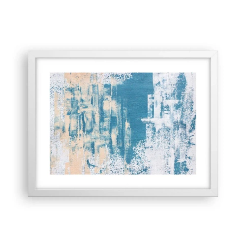 Poster in cornice bianca - Attraverso il ghiaccio - 40x30 cm