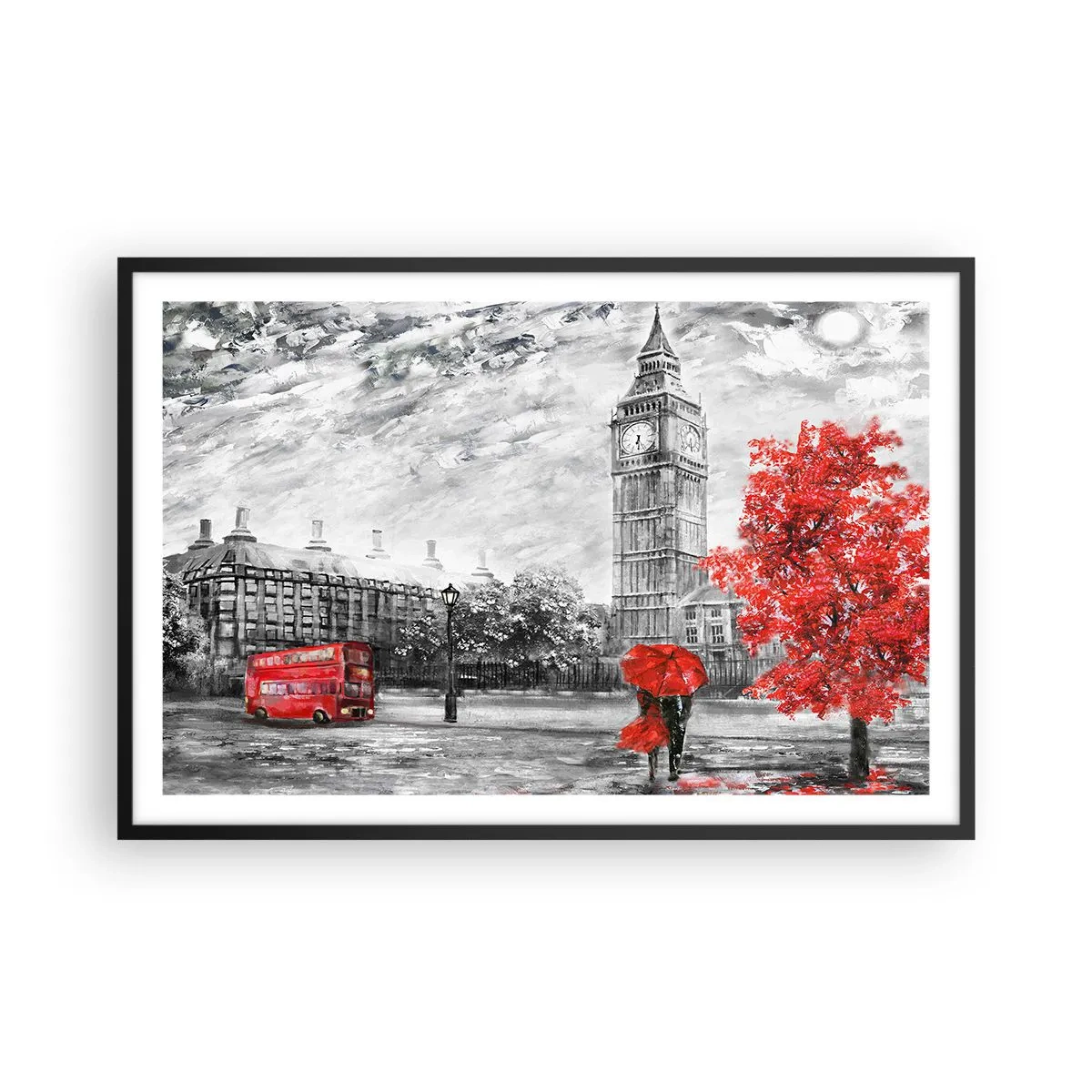 Poster in cornice nera - Un giorno eccitante - 91x61 cm