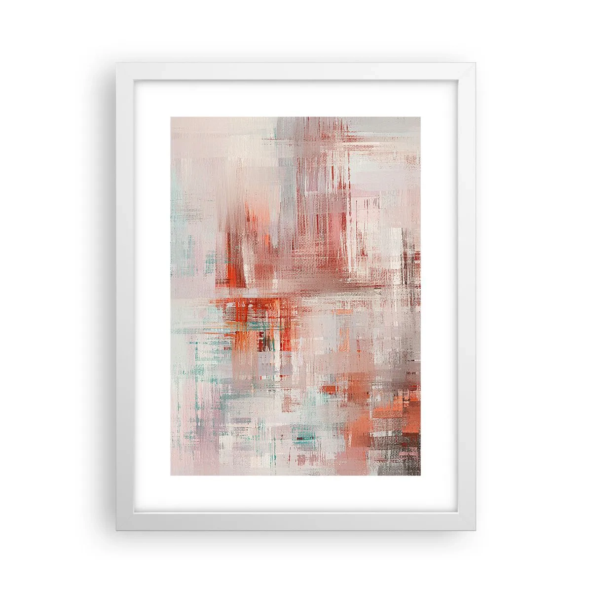 Poster in cornice bianca - Nebbiose e rosate - 30x40 cm