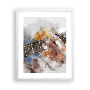 Poster in cornice bianca - Poesia tra le corde - 40x50 cm