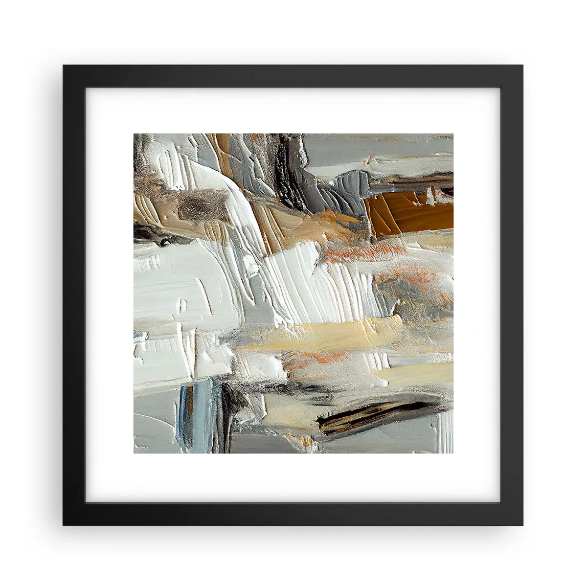 Poster in cornice nera - Strati colorati - 30x30 cm