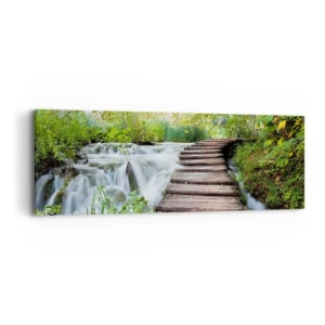 Quadro su tela - Stampe su Tela - Acqua per niente tranquilla - 90x30 cm