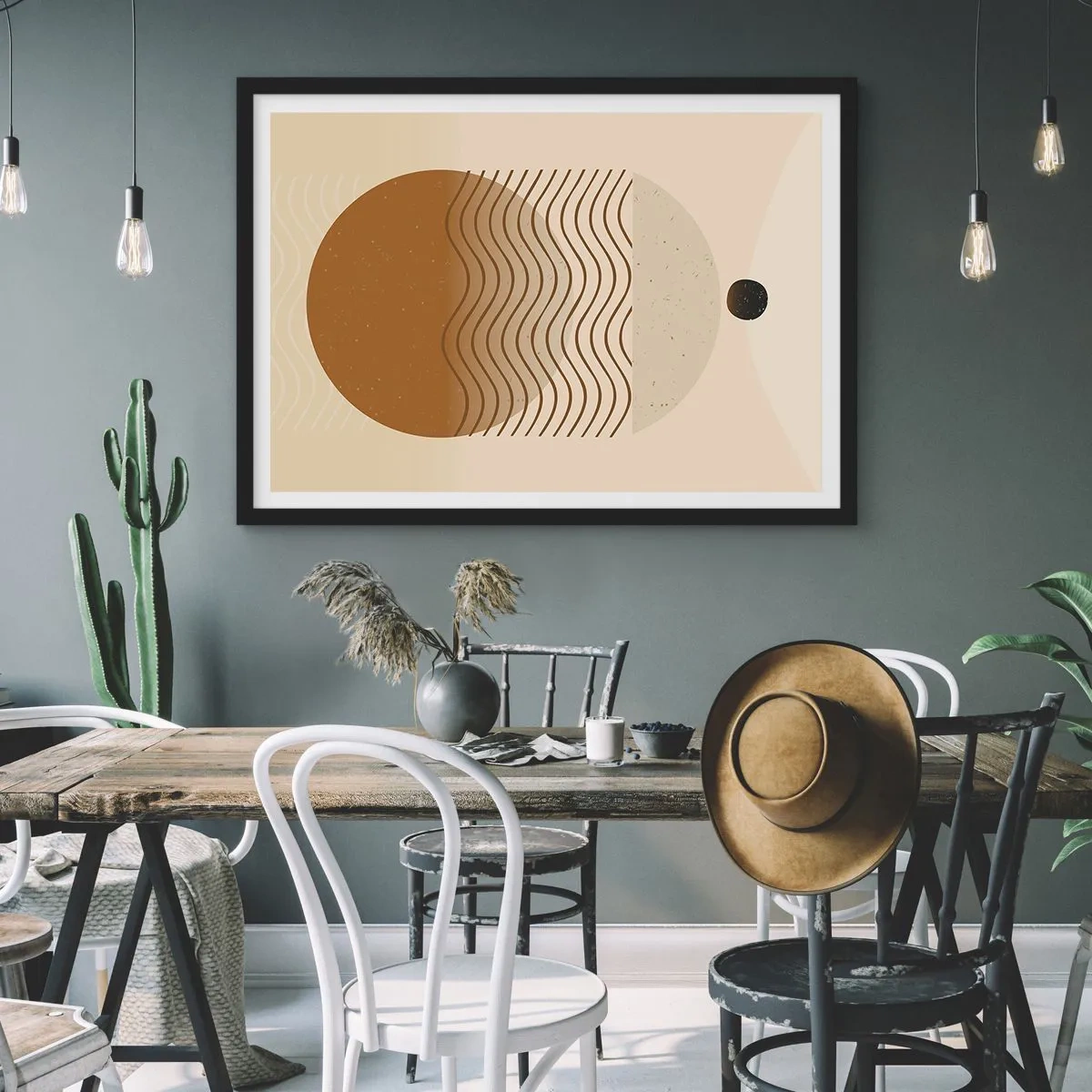 Poster in cornice nera - Sull'origine delle figure geometriche - 40x30 cm