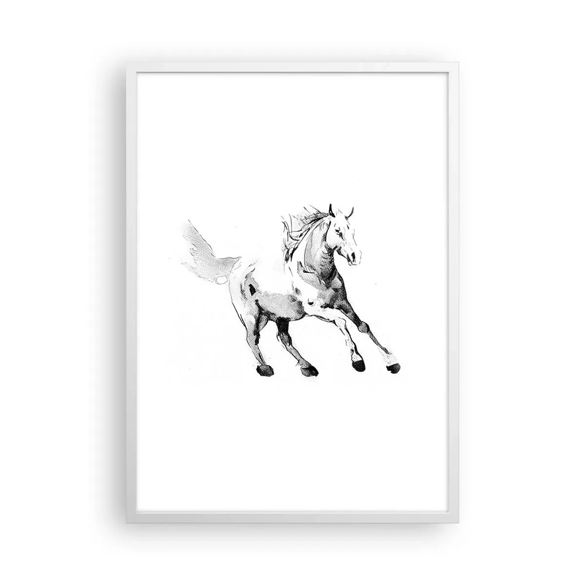 Poster in cornice bianca - Anima indomabile - 50x70 cm