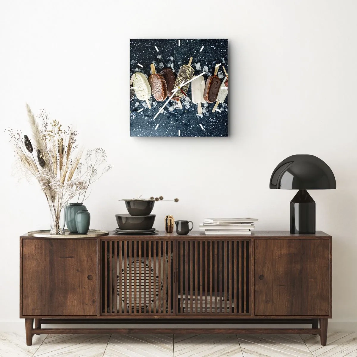 Orologio da parete - Orologio in Vetro - Il sapore della calda estate - 40x40 cm