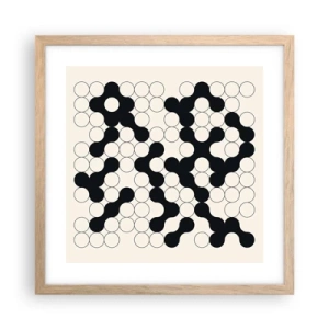 Poster in cornice rovere chiaro - Gioco cinese: variazione - 40x40 cm