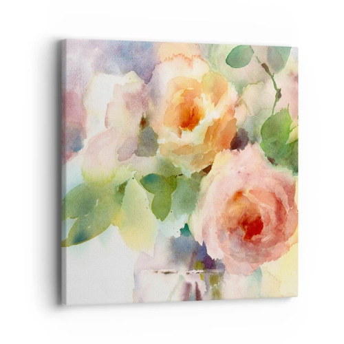 Quadro su tela - Stampe su Tela - Delicati come un acquerello - 40x40 cm