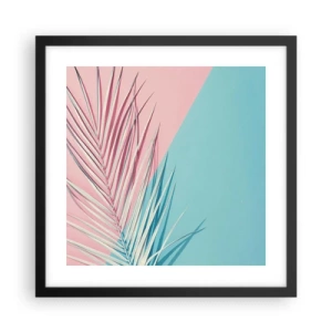 Poster in cornice nera - Impressione tropicale - 40x40 cm
